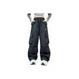 Black cargo pants with a fleece lining  
Черные карго штаны с флисовой подкладкой