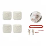 Шарф для рукоделия, ручное плетение, карман, медведь, белый