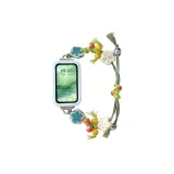 Зеленый, дикая природа, узор, керамика, ткань, вязаная, бусины, шнур, ремень, защитный чехол