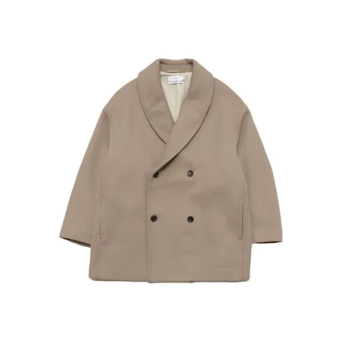 Graphpaper FW25 Свет Melton Шаль-воротник Пальто Мужской