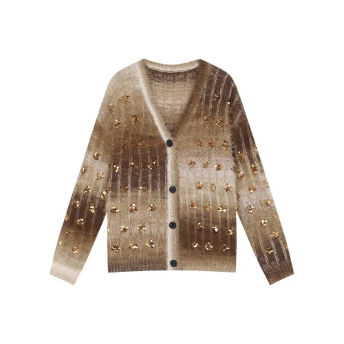 AMANDACOCO Длинный рукав трикотажная ткань кардиган женский