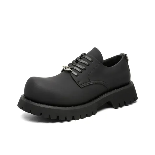 V05 Повседневные кожаные туфли низкий топ черные мужские