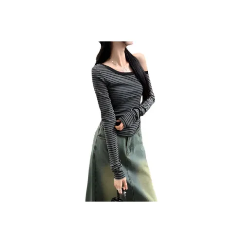 NOME Серый Черный Женские T-рубашки