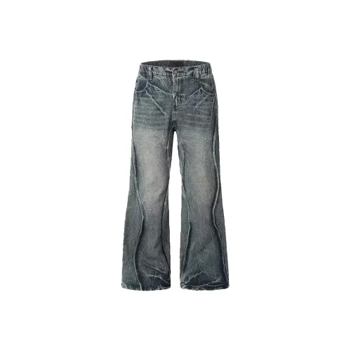 BIXING Blue Unisex Jeans BIXING Синий Унисекс Джинсы