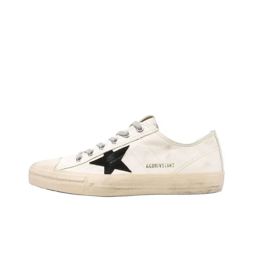 Golden Goose V Star Low Топ Скейтборд Кроссовки Мужские Айвори Белый Потертый