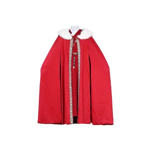 Huan Feather Красный Плащ Мужской Ханьфу