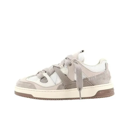 REPRESENT Низкие кроссовки для скейтбординга Мужские Белые Серые