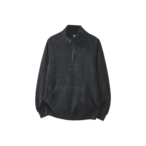 QIANJINNIU Черный Мужской Свитшот