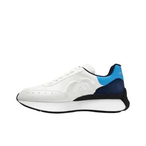 Alexander McQueen Низкий топ Повседневная обувь Мужская Белый Синий