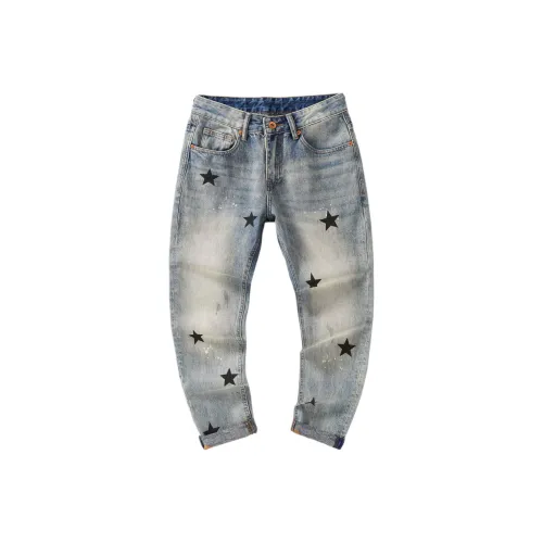 HUNZHI Ностальгический синий унисекс джинсы