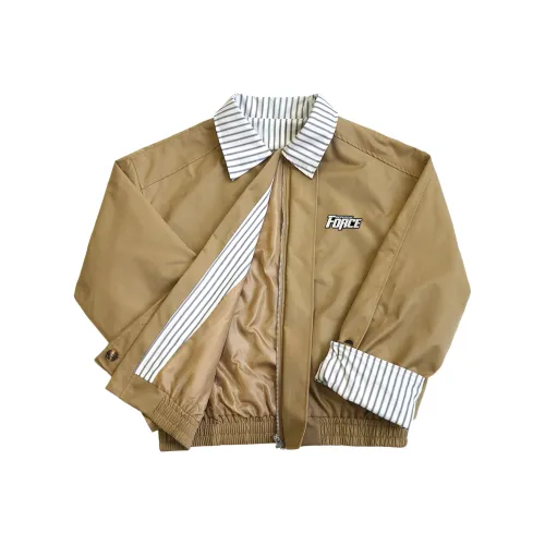 FORCEPULR Хаки [Бесплатно Съемный Металлический Украшение] Унисекс Куртки