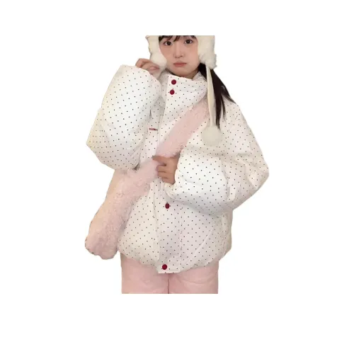 LANMOU Экрю Женские пуховики