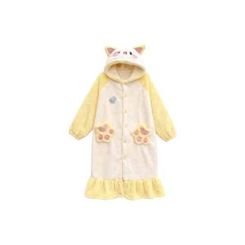 Daiyindie Осенние и зимние пижамы для женщин утолщенный флис с подкладкой термический коралловый флис домашняя одежда