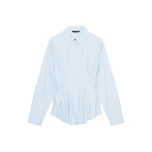 ZARA Светло-синие женские рубашки