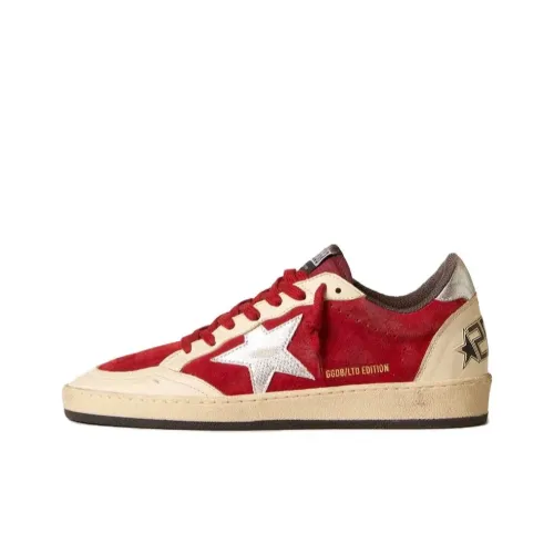 Golden Goose Ball Star Low Топ Скейтборд Кроссовки Женские Бордовый