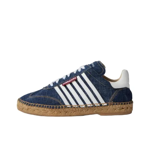 DSQUARED 2 Низкий топ Повседневная обувь Женская Темно-синий