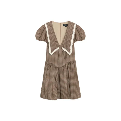 ZARA Короткое платье с короткими рукавами женское