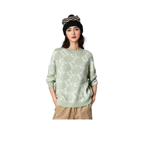 ANTA Ремонт Синий Полный принт Женские Свитеры