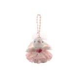 Розовая юбка с кружевом в форме ушей кролика