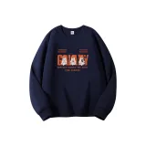 Темно-синий свитшот с круглым вырезом (тонкий) - Bat, английский язык