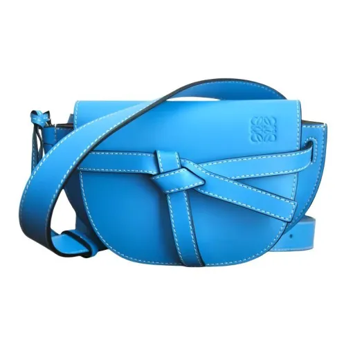 LOEWE Сумка из коровьей кожи с бантом сумка через плечо мини-сумка женская синяя