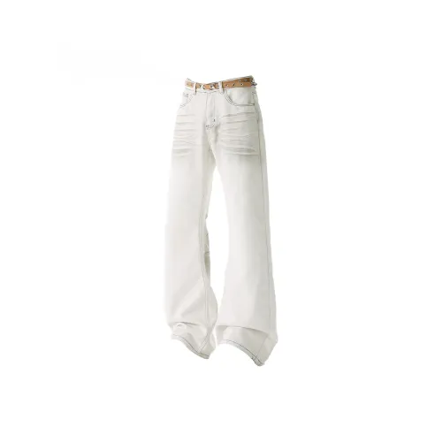 GANGZAI Белый Унисекс Джинсы