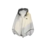 Белый, Фотиния, Серый, Съемный меховой воротник