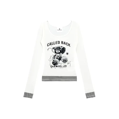 CALLED BACK Белый Женские T-рубашки