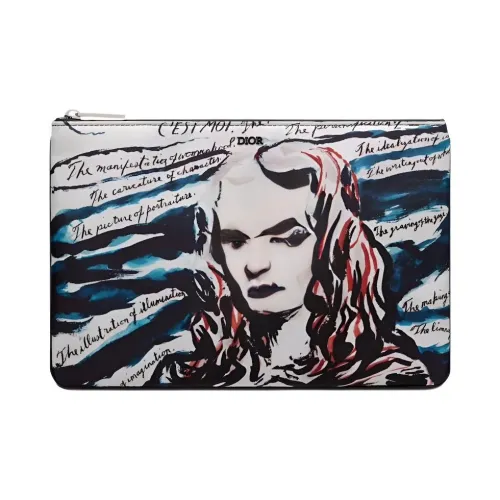 DIOR Коллаборация с Raymond Pettibon Нейлон Клатч Мужской Многоцветный