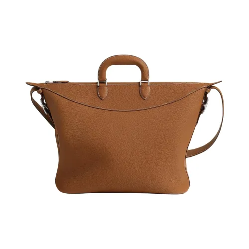 HERMES Etriviere Коровья кожа Togo Сумка Стандартная Женская 37 Золотисто-коричневый