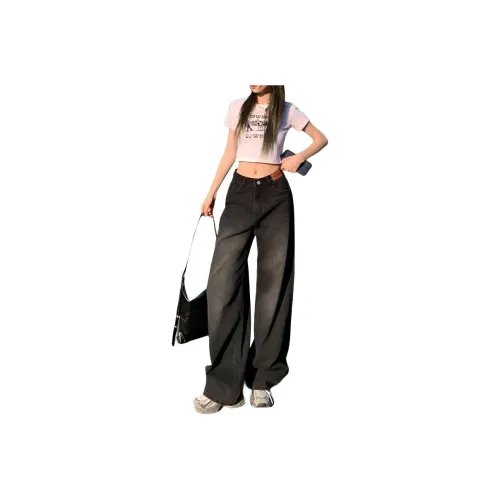 YICHEN Черный Серый Цвет Женские Джинсы