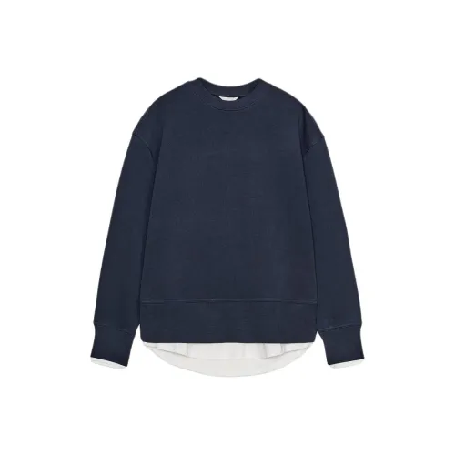 ZARA Collaboration Морской Синий Женский Свитшот