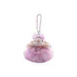 Фиолетовая юбка с кружевом и ушками