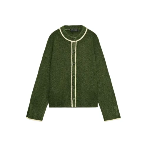 ZARA Армейский зеленый Женский Трикотаж