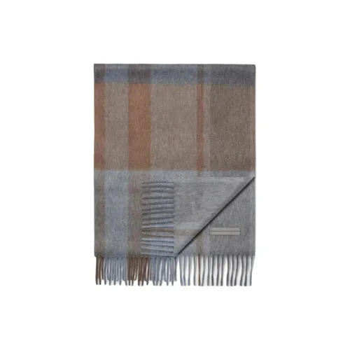 Zegna Кашемир Вязаные Шарфы Мужской Светло-Синий