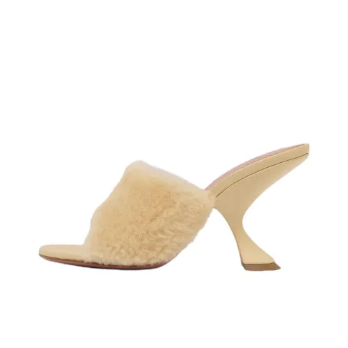 AMINA MUADDI Шлепанцы Женские Бежевые