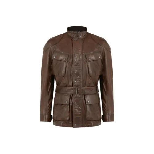 Belstaff Темный Earth Мужские Кожаные Куртки