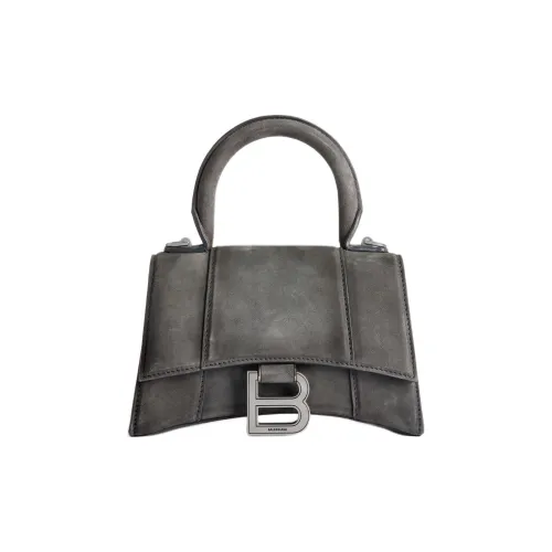 Balenciaga HOURGLASS Корова Кожа Сумка Мини Женская Серый