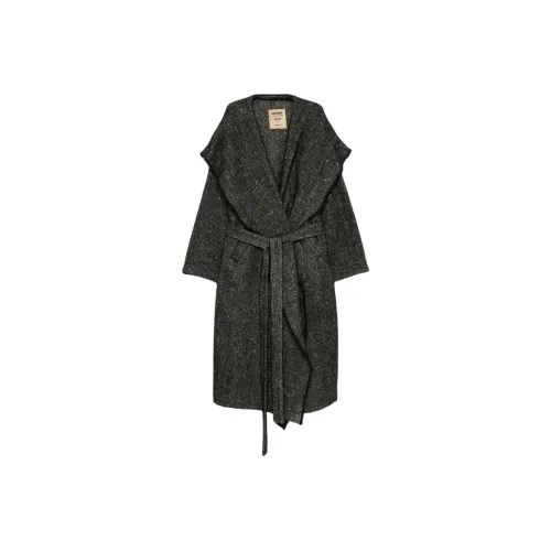 UMA WANG Черное Женское Пальто