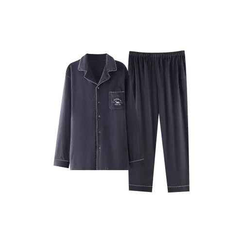 JINXU Черный мужской комплект пижам