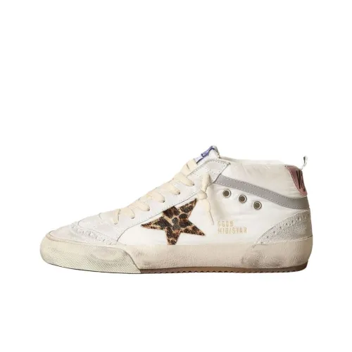 Golden Goose Mid Star LTD MID Топ Кроссовки для скейтбординга Женские Белые Потертые