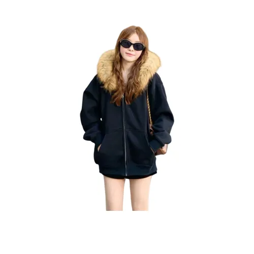 LANGQING Черный Женский Свитшот