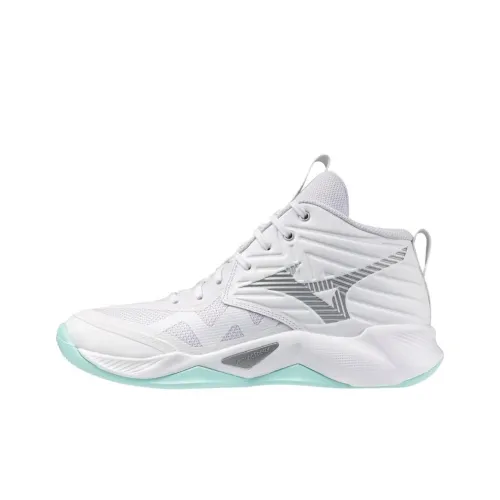 Mizuno WAVE MOMENTUM PRO MID Топ Волейбольные кроссовки Женские Белый Зеленый