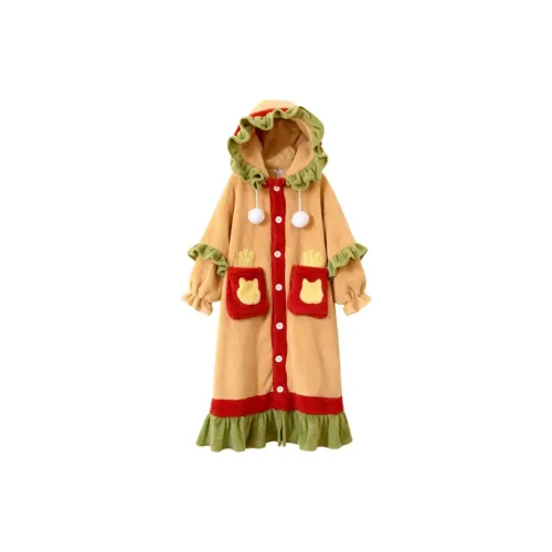 Daiyindie Осенний Зимний Халат для сна Женские Утолщенный Флис с флисовой подкладкой Термический Коралловый флис