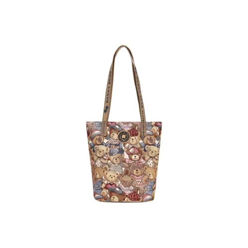 DANNYBEARJEANS Ткань Тоут Сумка Сумка для покупок Сумка на плечо Женская Beige Bear