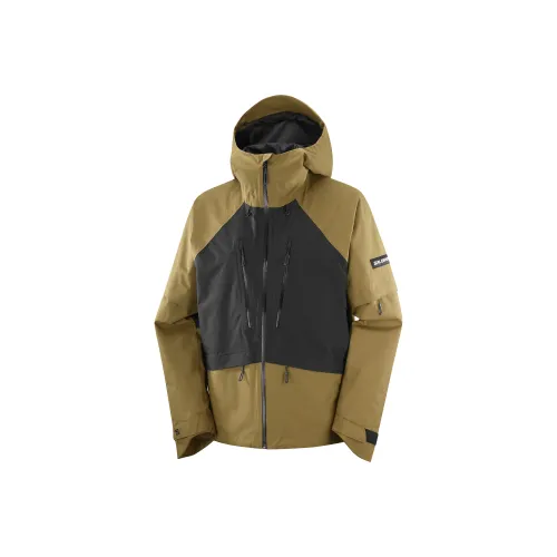 SALOMON Bright Olive Black Men's Ski Jacket SALOMON Яркий Оливковый Черный Мужская Лыжная Куртка