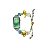 Зеленый, дикая природа, узор, керамика, ткань, вязаный, бусины, шнур, ремень