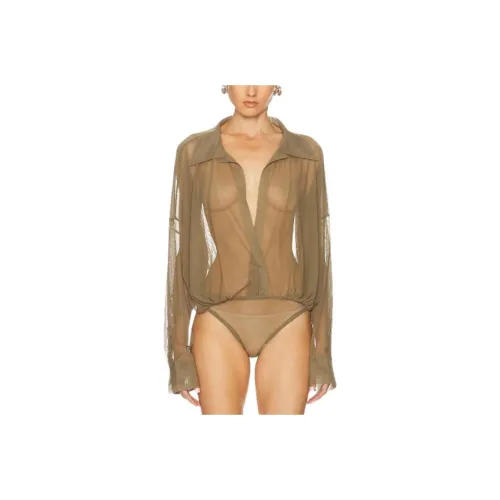 NORMA KAMALI Светло-янтарный женский боди