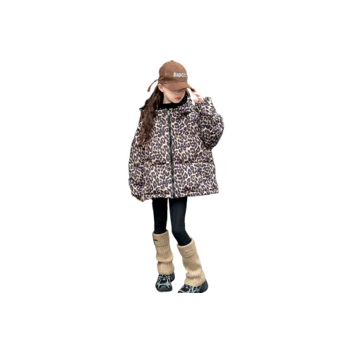 Rindu Леопардовый принт Kids Утеплённые куртки