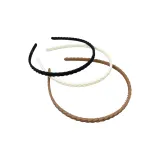 Минималистский стиль, ткань, вязаный, повязка на голову, набор из 3 штук, коричневый